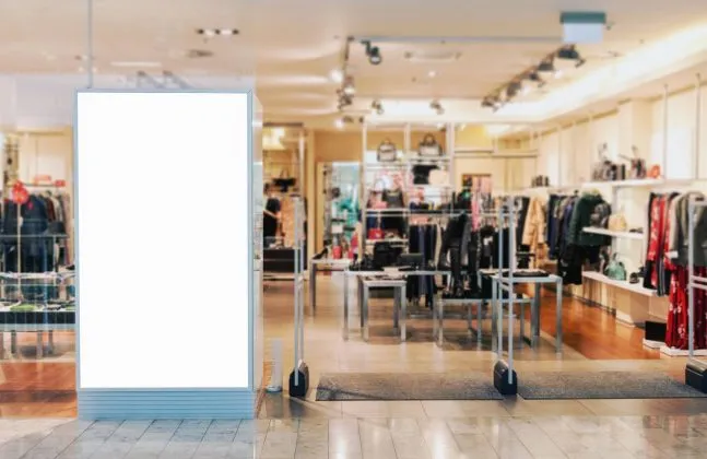 présentoir dans boutique