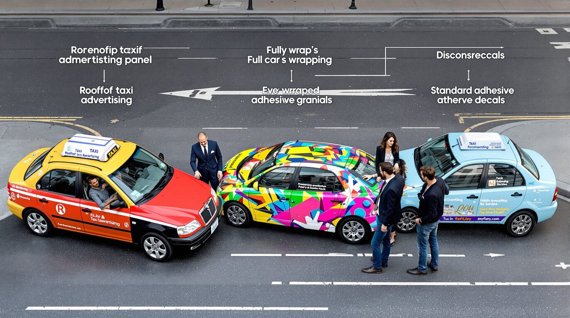 Quelle différence entre publicité taxi, flocage et adhésif classique ?