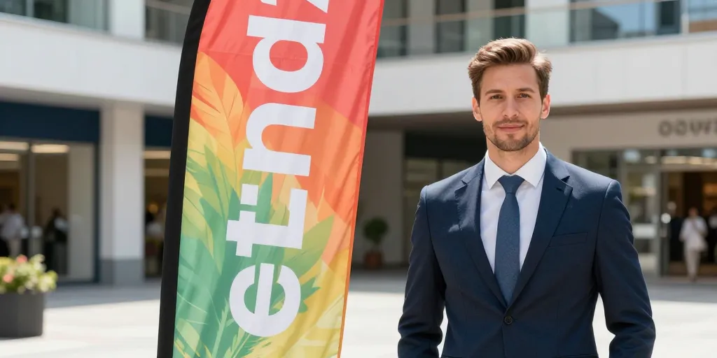 Drapeau publicitaire : comment attirer plus de clients en point de vente et en événement ?